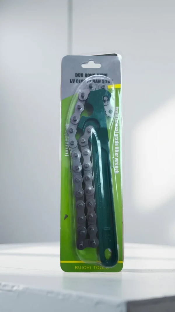LLAVE SACA FILTRO CON CADENA LARGO 9 PULG