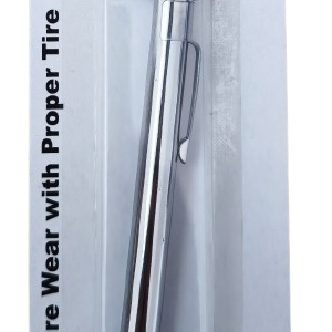 Medidor/marcador de presión de aire para neumáticos, modelo dual, con rango de medición 20-120LB. Ideal para vehículos livianos. Diseño compacto y metálico